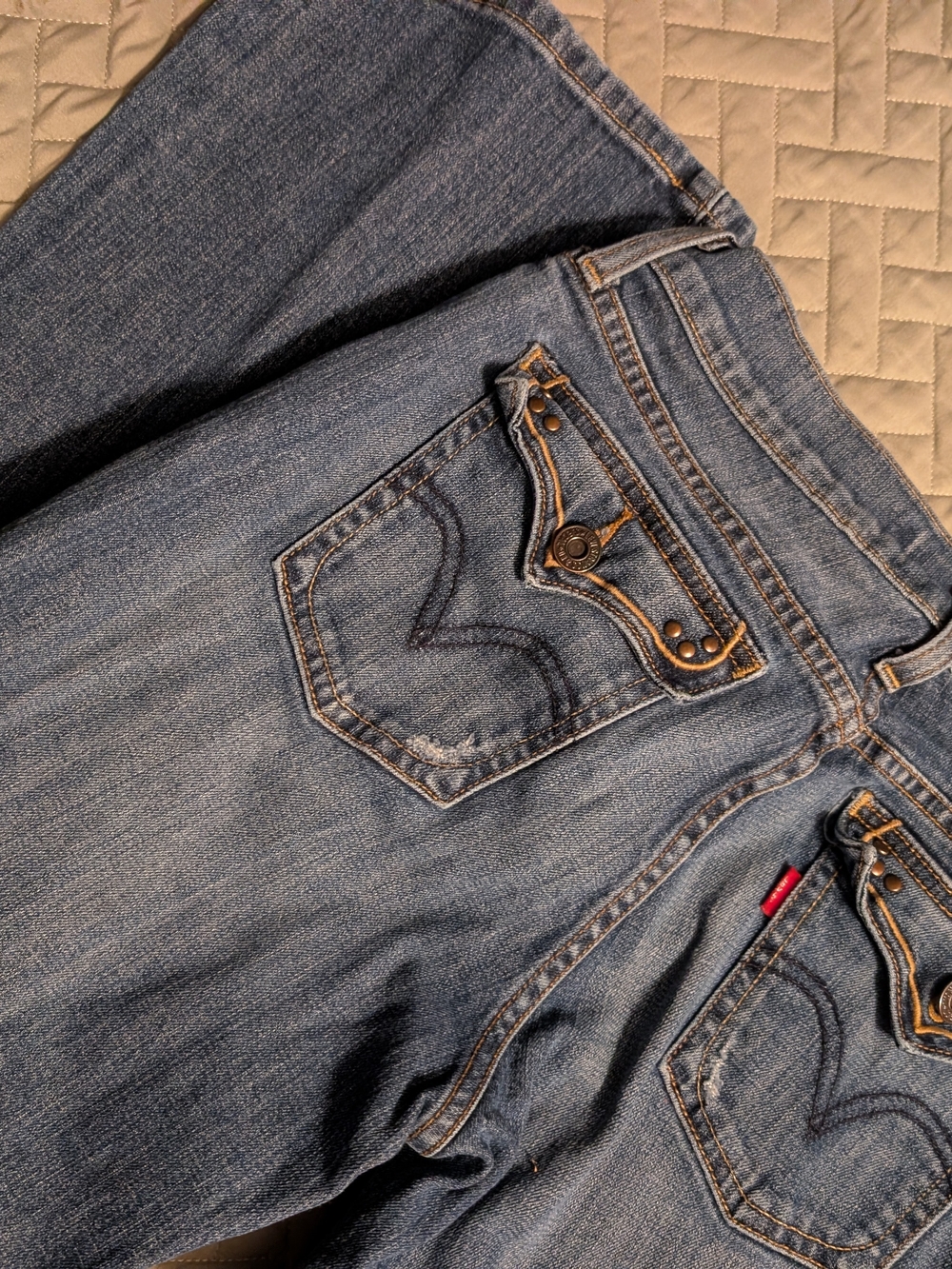 Levi's Blue Bootcut Jeans with Embroidered Back Pockets